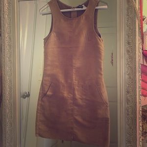 H&M tan suede dress