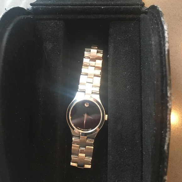 Movado silver watch