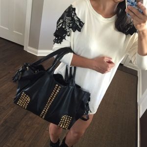 Contrast embroidered sweater