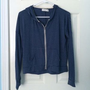 Blue Striped Hoodie