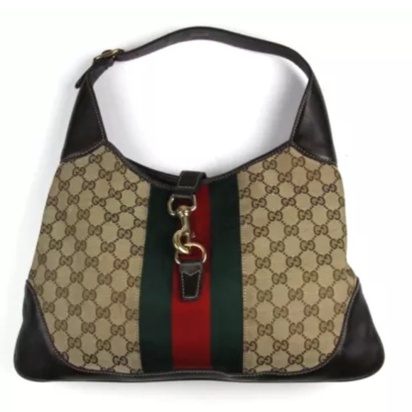GUCCI JACKIE O HOBO TOTE PURSE SHOULDER BAG GG