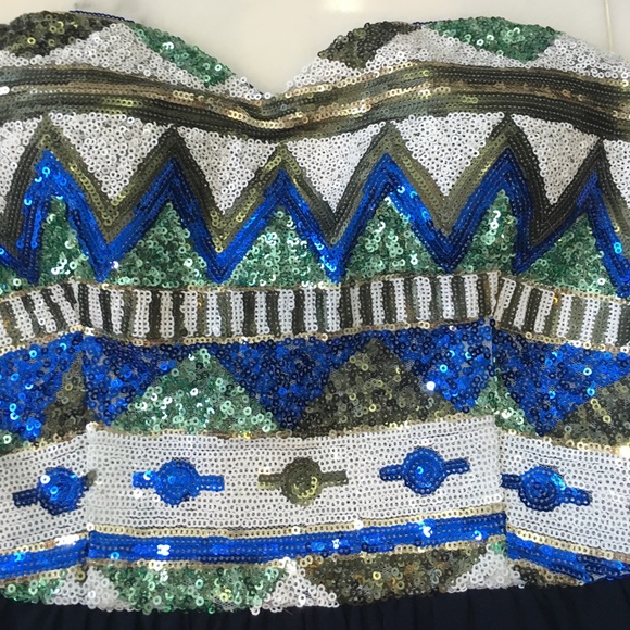 NWOT "Flirtatious" chiffon cocktail dress - Picture 2 of 3