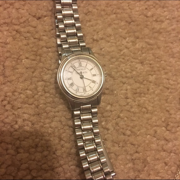 Tiffany & co portfolio watch silver