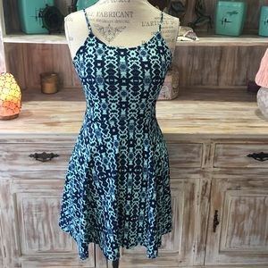 NWOT "Vegas Lights" geometric skater dress