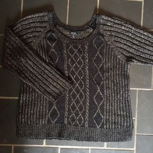 Black and Gold Knit Sweater