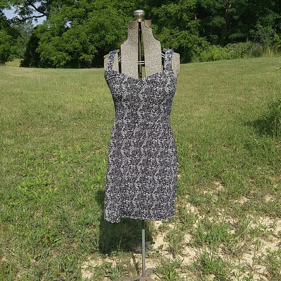 Black and white floral bebop dress