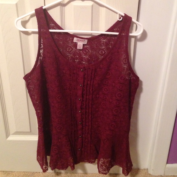 Burgundy tank top