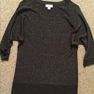 Ann Taylor Loft Sparkly 3/4 sleeve thin sweater