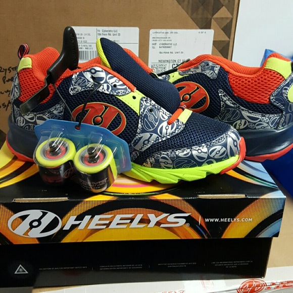 Heelys Shoes Heelys Race Navy Burnt Orange Lime Shoes W Wheel