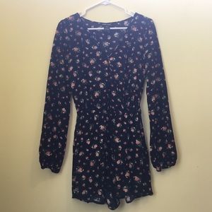 Black Floral Romper