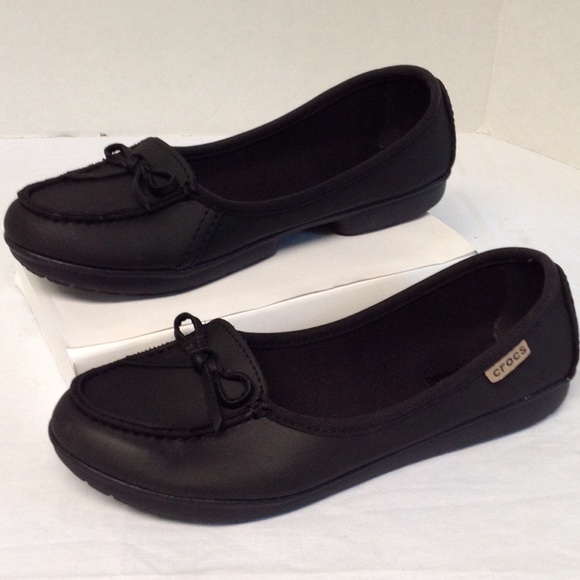 Black Crocs Ballet Flats Shoes Size 8