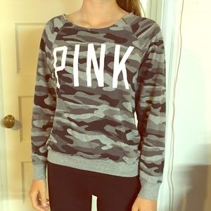 VS PINK grey camo sweater👻
