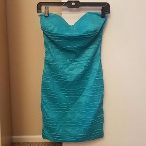 Turquoise mini dress