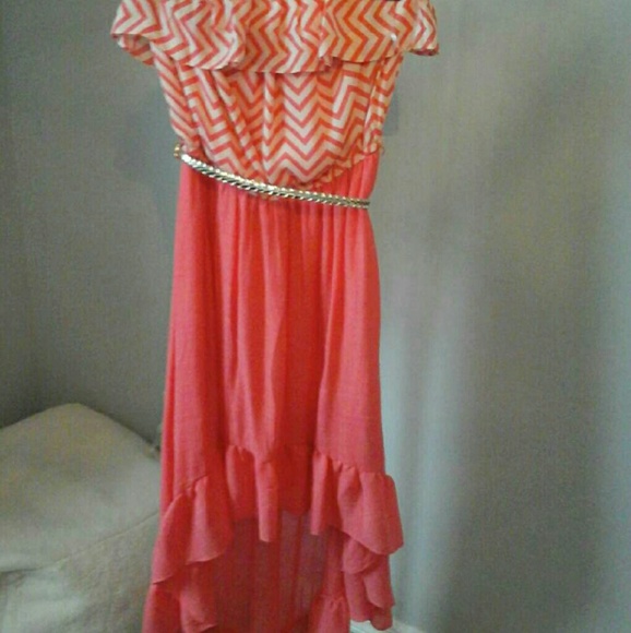 High low chevron dress