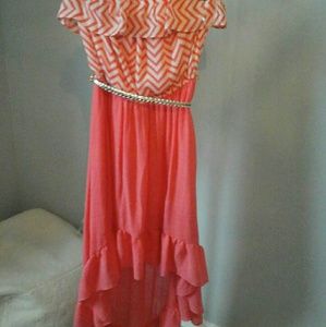 High low chevron dress