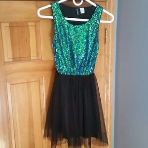 H&M Sequin Skater Dress