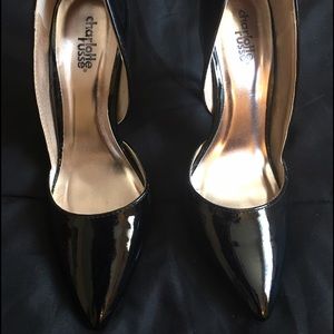 Black shiny Charlotte Russe Heels