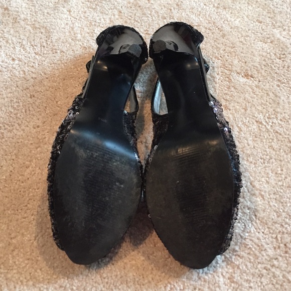 Guess sparkly sequin peep toe pumps - Picture 3 of 4