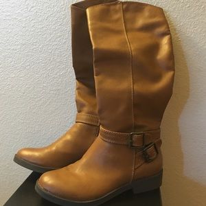 Cognac color tall boots