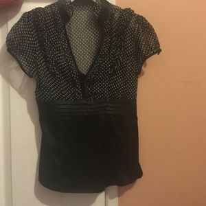 Poka dot shirt dressy