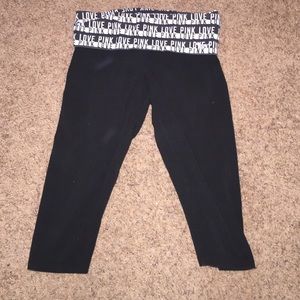 Pink yoga cropped legging