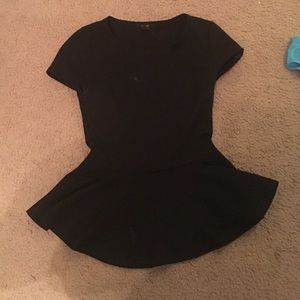 Black peplum shirt