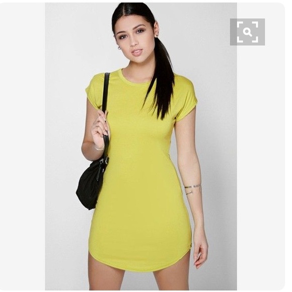 Yellow Tunic Tshirt Dress - Picture 2 of 2