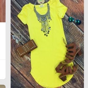 Yellow Tunic Tshirt Dress
