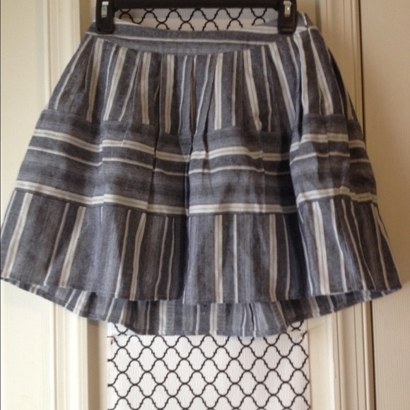 Cute blue and white striped summer skirt