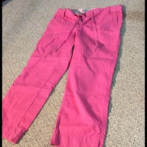 Pink clam digger capris - womens size 1