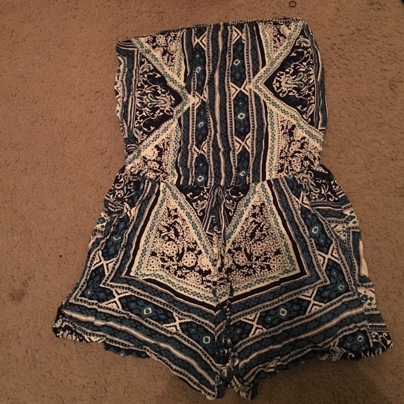Romper with tribal pattern