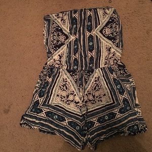 Romper with tribal pattern