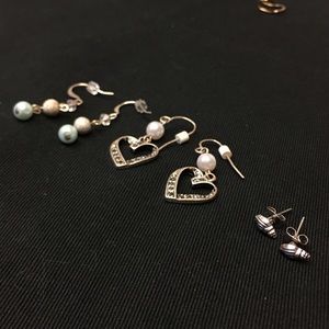 3 in 1 Pearl & Seashell Earring Set