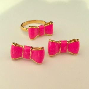 Kate Spade  pink bow set