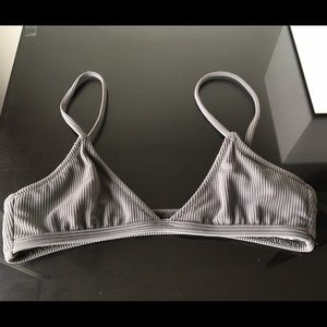 NEW Nasty Gal bikini top in gray/Small