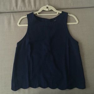 Navy Sleeveless Top