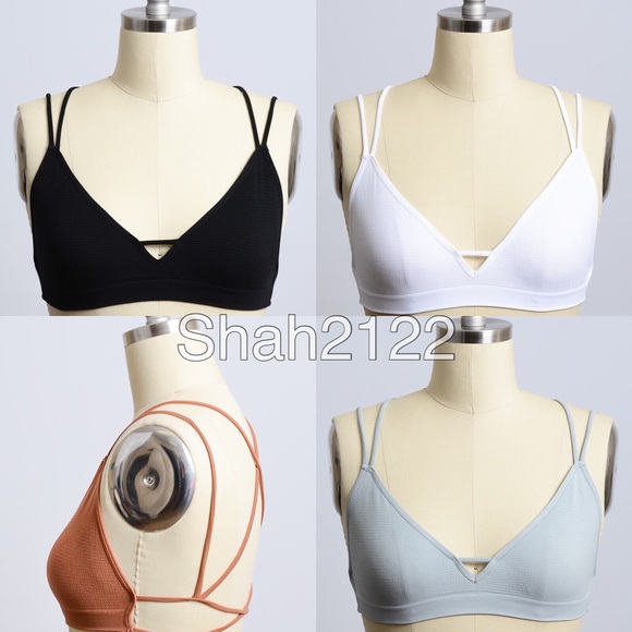 New Criss Cross Cage Back Bralette Bra Sexy XS-L - Picture 4 of 4