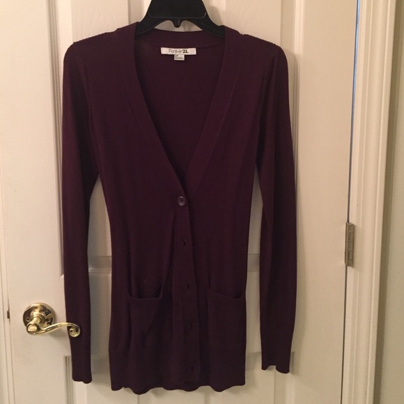 dark purple/ maroon cardigan