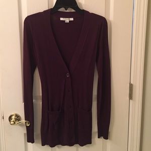 dark purple/ maroon cardigan