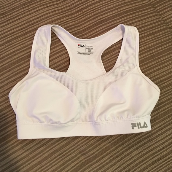 White Fila Sports Bra XL