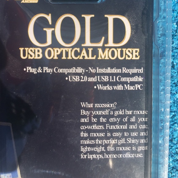 GOLD BAR MOUSE! USB optical Mouse - Picture 4 of 4