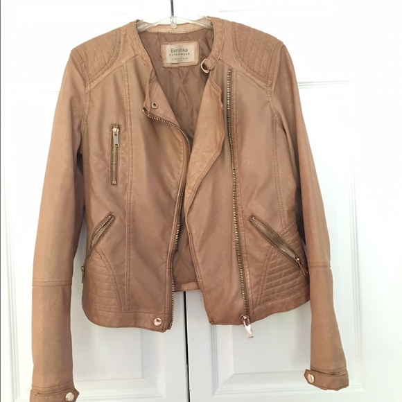 Tan leather jacket