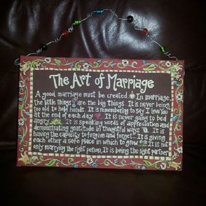 The Art Marriage canvas wall hanging