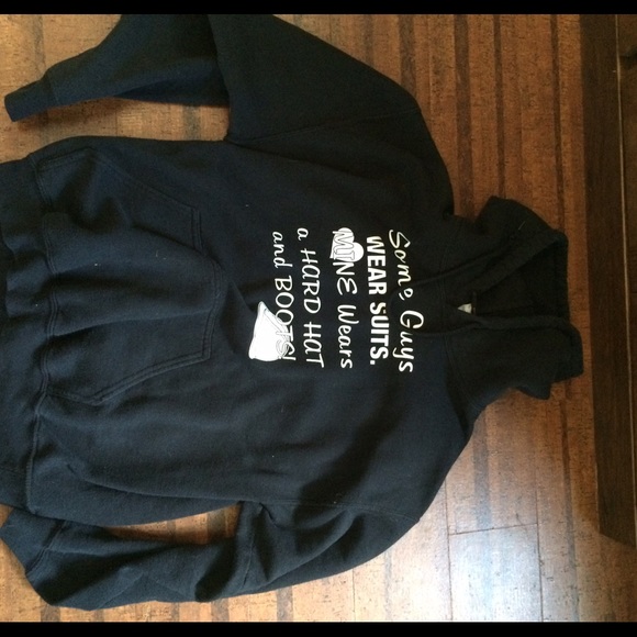 Black Hoodie with saying pictured above