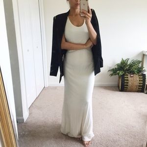 Vintage Ivory Netting Evening Cocktail Dress