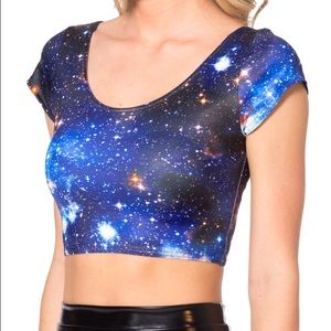 Black Milk Blue Galaxy Crop