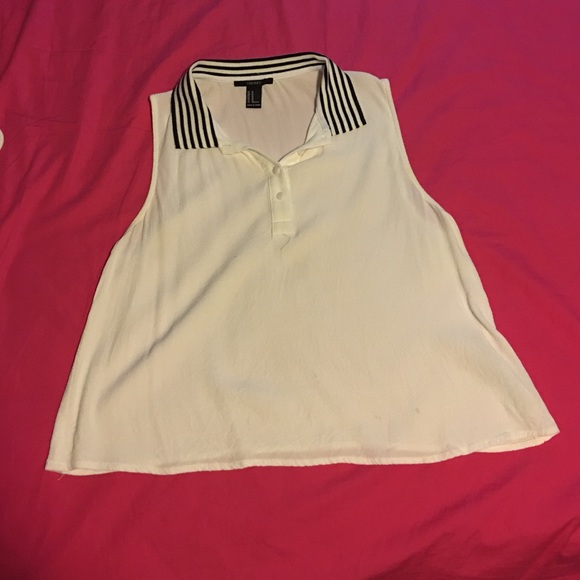 Striped collared shirt