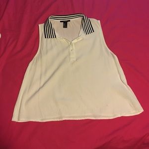 Striped collared shirt