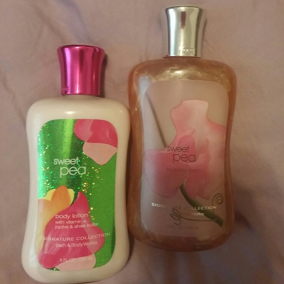 Bath and Body Works Sweet Pea Bubble Bath + Lotion