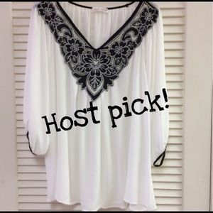 NWT 2x Black & White Blouse